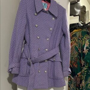 Marciano Lavender Double-Breasted Pea Coat